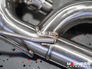 Jaguar F-TYPE Performance Exhaust System - MADNESS - 3.0L V6 - Dual Side Exit - Vacuum Valve Design - Black Chrome Exhaust Tips Jaguar F-TYPE Performance Exhaust System - MADNESS - 3.0L V6 - Dual Side Exit - Vacuum Valve Design - Black Chrome Exhaust Tips